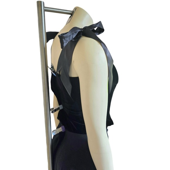 3 vtg new pieces black Ralph Lauren velvet corset wool skirt Tahari - Picture 6 of 16